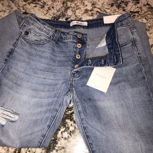 Kancan mid rise skinny ankle jeans